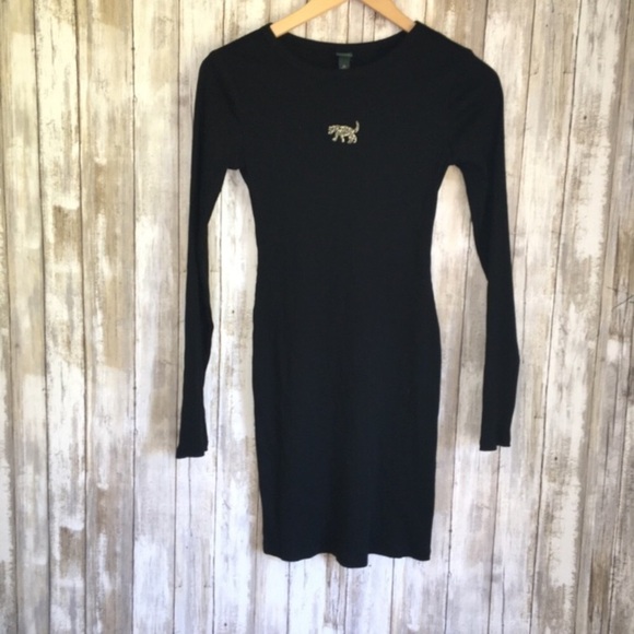 wild fable Dresses & Skirts - NWT Wild Fable Black Leopard Fitted Dress